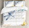 (King, Multi 1) - Dragonfly King Size Duvet Cover Set by Ambesonne, Floral Spring Bugs Wings with Flower Petals Animal Nature Elegance Artful Motif, Decorative 3 Piece Bedding Set with 2 Pillow Shams, Multicolor