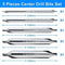 5pc Long Center Drill Bit Set, M2 HSS 60-Degree Angle 4'' Overall Length Center Drill Bits Kit, Countersink Tools for Metalworking Lathe Milling and Countersinking, Size 1.0 2.0 3.0 4.0 5.0