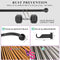 Lwiiom 2 Pack Matte Black Disc Curtain Rods, 28-48 Inches Window Curtain Rod,Adjustable Room Darkening Curtain Rod with Aluminum Finials and Brackets,Wrap Around Design