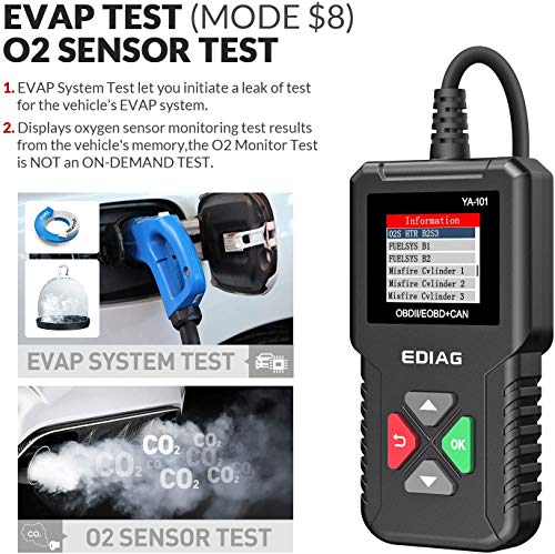 EDIAG YA101 OBD2 Diagnostic Device, Car Engine Error Code Scanner for European OBD II/EOBD Protocols After 2000, Car Diagnostic Scan Tool for All Vehicles