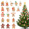 18PCS Gingerbread Man Christmas Ornament for Christmas Tree,ZANZER Christmas Tree Assorted Plastic Gingerbread Figurines for Xmas Tree Hanging Festive Season Holiday Party Decoration DIY Craft(3 Inch)