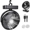ZEBRE Portable Battery Camping Fan with LED Lantern - Rechargeable 5000mAh Battery Operated USB Desk Fan Kit with Hanging Hook for Tent Car