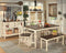 Signature Design by Ashley Dining Chair, Beige, 40.63" W x 18.38" D x11.5 H