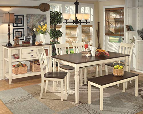Signature Design by Ashley Dining Chair, Beige, 40.63" W x 18.38" D x11.5 H