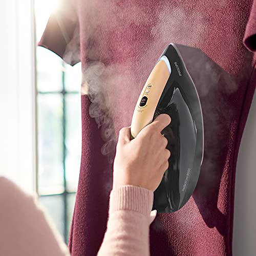 Philips Perfect Care 8000 Series PSG8130/80 Steam Generator - DynamiQ sensor 2.0 for optimal steam performance, 2700 W, Optimal TEMP, 8.5 bar steam pressure, 700 g/min steam output, black/gold
