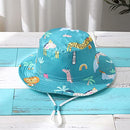 Malaxlx Baby Bucket Sun Hat Cute Giraffe Print Summer Outdoor Infant Beach Hat for 6-12 Months Boys Girls