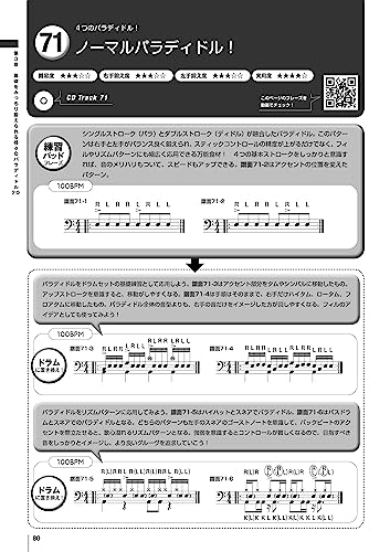 ドラム練習パッド フレーズレシピ 490の打音集中トレーニングをドラミングに活かして劇的上達! [CD付]