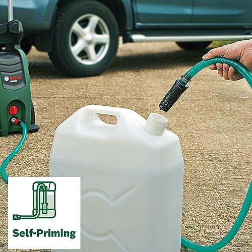 Bosch 1900W Electric High Pressure Washer Cleaner 1958 PSI, 7 m Hose, 3-in-1 Nozzle & Detergent Nozzle, Self Priming Capable, Double Filtration, On-Board Accessory Storage (UniversalAquatak 135)