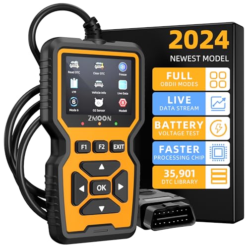 Zmoon ZM201 Professional OBD2 Scanner Diagnostic Tool, Enhanced Check Engine Code Reader with Reset OBDII/EOBD Car Diagnostic Scan Tools for All Vehicles After 1996, 2023 Upgraded