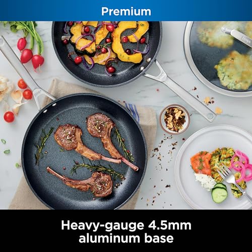 Ninja C30020 Foodi NeverStick Premium 8-Inch Fry Pan, Hard-Anodized, Nonstick, Durable & Oven Safe to 500°F, Slate Grey