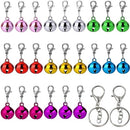 24Pcs Pet Collar Bells, BetterJonny 12mm Jingle Bell with 10Pcs Keychain 8 Colors Small Pet Bells with Clasps Potty Training Charm for Dogs and Cats