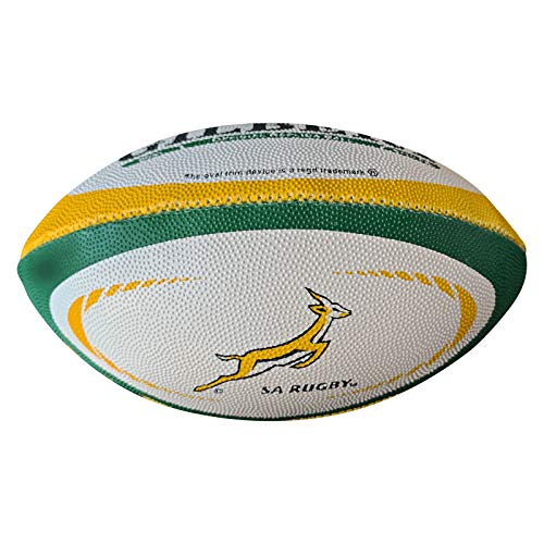 Gilbert South Africa International Replica Mini Rugby Ball, White, Mini