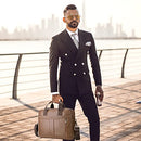 SPAHER Mens Leather Laptop Bag Briefcases for Men 14 Inch Leather Briefcase Business Work Laptop Handbag Shoulder Bag Office Bag for Men Laptop Messenger Bag