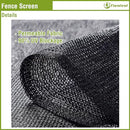 FLORALEAF Privacy Fence Screen Heavy Duty Shade Net Fabric with Brass Gromment Outdoor Windscreen-Black, 6' x 50'