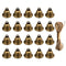 EFGTEK 20 Pcs Bronze Vingtage Jingle Bells,Brass Color 4.2cm*3.8cm Craft Bells for Wind Chimes Dog Wedding Jewelry Doorbell Christmas DIY Decoration with 10 Meters Hanging String