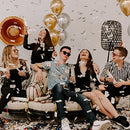 Money Confetti Poppers 4 Pack | Confetti Cannon Party Poppers Confetti Shooters for Events Birthday Celebrations | Bulk Small 100 Dollar Green Bills Launcher | Large Paper Gun Launcher Tube Stick