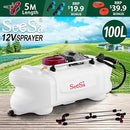 SeeSa 100L ATV Spot Sprayer 1.5M Boom 12V Pump Tank Weed Sprayer 108Psi Self-Priming Pump 5M Hose with Adjustable Strap Farm Chemical Sprayer for Plants, Cleaning, Lawn & Garden