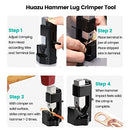 Hammer Battery Lug Crimper Tool Heavy Duty Lug Cable Hammer Crimping Tool,Hammer Cable Crimper for Crimps Battery and Welding cables Fit for Crimps Battery and Welding cables 8 AWG TO 0000 Wire Gauge