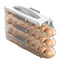 ZeJlo Egg Holder For Refrigerator - Auto Rolling Egg Organizer 3 Layer - Stacked Egg Tray Fridge Egg Storage Container - Hold 21 Eggs