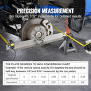 VEVOR Wheel Alignment Tool, 2-Pack Toe Alignment Toe Plates, Stainless Steel Wheel Alignment Tool Plate, Toe Angle Accurate Measurement, Includes 2 Measuring Tapes & Conversion Chart