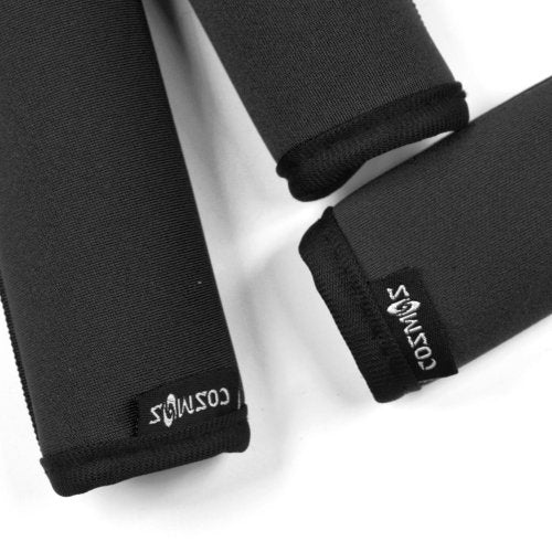 (Black) - Cosmos 5 PCS Black Colour Comfort Neoprene Handle Wraps/Grip for Travel Bag Luggage Suitcase