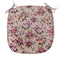 Ambesonne Flower Chair Seating Cushion Set of 6, Floral Pattern with Roses Twig Warm Colors Flower Arrangement Bouquets, Seat Pads for Office with Anti-Slip Backing, 16"x16", Green Pink