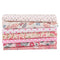 7pcs Pink Flowers Squares Cotton Fabric, Quilting Sewing Precut Material Sheet, for DIY Craft Sewing Handwork(25 * 25cm)