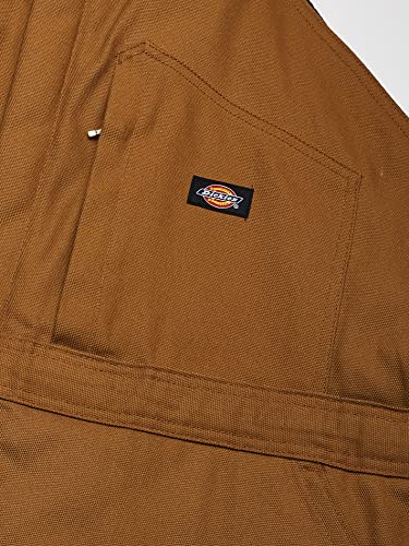 Dickies Men's Duck Insulated Bib Overall, Brown Duck, Small