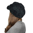 PanPacSight Womens Visor Beret Newsboy Cap Wool Tweed Ladies Classic Octagonal Winter Hat Black