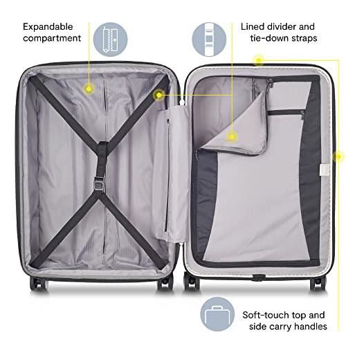 DELSEY Paris Titanium Hardside Expandable Luggage with Spinner Wheels, Black Cherry Red, 3-Piece Set (19/25/29), Titanium Hardside Expandable Luggage with Spinner Wheels