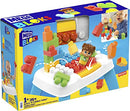 MEGA BLOKS Build 'n Tumble Table toy playset with 2 tumble features, 23 big blocks and 1 Block Buddies figure, ages 1 and up