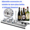 (size1) - Kalawen Glass Bottle Cutter Bottle Cutter for Cutting Wine Beer Whiskey Alcohol Champagne with Glass Cutter Tool Kit Gloves Fixing Rubber Ring