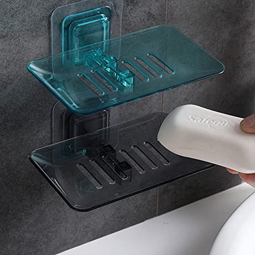 Bathroom Waterfall Tray Holder Soaps Plate Suction Case Containers Dish Storage