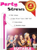 10 Pieces Hen Party Naughty Drinking Straws Chick Party Straws Reusable Plastic Girls Cocktail Night Novelty Party Accessories for Bar Bachelorette Party Birthday Wedding