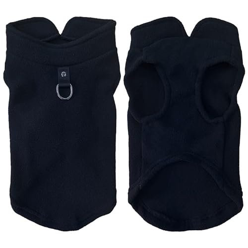 KIKNIN Dog Fleece Vest, Dog Jumper, Warm Pullover Dog Sweater, Puppy & Cat Winter Clothes, Dog Warm Soft Pullover Sleeveless Dog Coat for Small and Medium Dogs & Cats with D-Ring