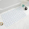 Bathtub Shower Mat Non-Slip with Suction Cups & Drain Holes Bath Mat Antibacterial Machine Washable Bathroom Rug for Kids Elderly 17" x 29.5" (White)