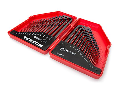 TEKTON Hex Key Wrench Set, Inch/Metric, 30-Piece | 25253