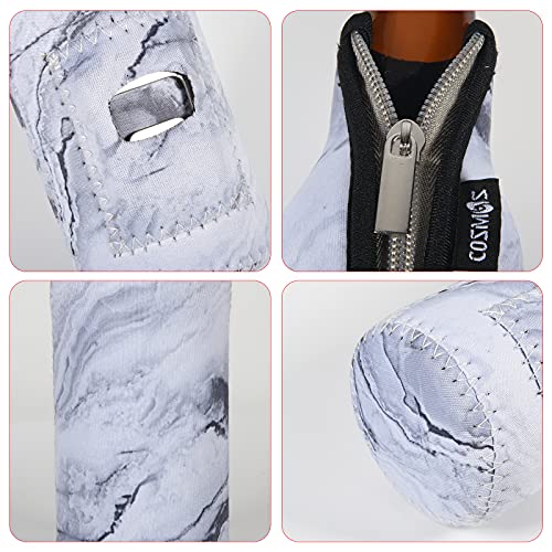 Cosmos 4 Pcs Beer Bottle Sleeves Neoprene Insulator Sleeves Bottle Jackets Sleeves Beverage Bottle Cooler with Built in Bottle Opener (Marble Pattern (4 Pcs))