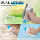 4 in 1 Tile Grout Cleaner Brush with Squeegee, V-Shape Gap Scrub Brush Crevice Cleaning Brush Tools, Multifunctional scrubbing Floor Brush for Cleaning Corner,Window,Sink,Kitchen,Bathroom Household