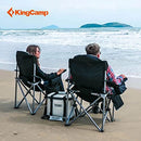 KingCamp Camping Chair Lawn Chair Folding Camping Chairs for Adults Folding Camp Chair With Lumbar Support+Adjustable Armrest+Cooler Bag Cup Holder,Side+Head Pocket,For Picnic, Camp,Fishing,Max 353lbs