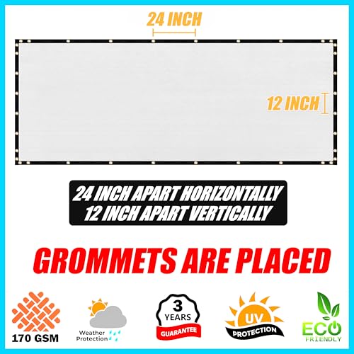 ShadeMart 6' x 50' White Fence Privacy Screen Windscreen Shade Fabric Cloth HDPE, 90% Visibility Blockage, with Grommets, Heavy Duty Commercial Grade, Cable Zip Ties Included (We Customize Size)