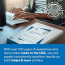 Hammermill Premium Laser Print 32lb Copy Paper, 8.5 x 11, 1 Ream, 500 Sheets, Made in USA, Sustainably Sourced from American Family Tree Farms, 98 Bright, Acid Free, Laser Printer Paper, 104646R