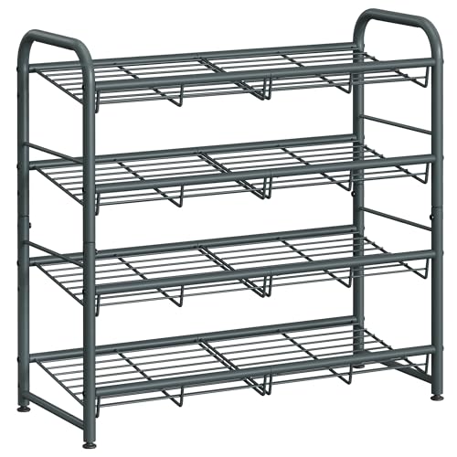 Songmics LMR067G01 4-Tier Shoe Rack, Gray