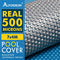 ALFORDSON 7M X 4M Pool Cover 500 Microns Bubble Solar Isothermal Swimming Blanket, Keep Water Heat and Clear for Inground Pools, Blue/Silver