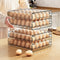 ZHAIXIAONIAN Egg Holder for Refrigerator, 60 Egg Drawer Organizer with Time Scale, Stackable Egg Holder Egg Trays, Clear Egg Fresh Storage Box for Friage, Large Capacity Egg Container Organizer Bins