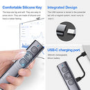 NORWII N95 Rechargeable Presentation Clicker for Powerpoint Clicker with Soft and Big Button, Wireless Presenter Rechargeable Presentation Pointer Slide Clicker for Computer 2.4GHz