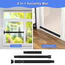 Sliding Door Security Bar, 2 in 1 Patio Door Security Bar Window Security Lock, 16 to 51Inch Adjustable Child Proof Window Security Bars Heavy Duty Sliding Glass Door Lock Bar