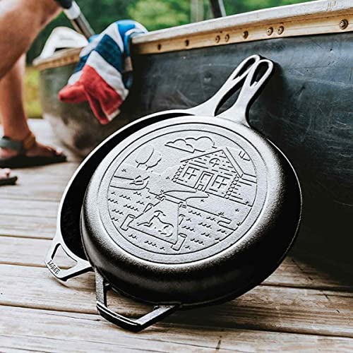 Lodge 3.2 Quart Cast Iron Cabin Combo Cooker, Black