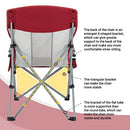 KingCamp 2 Pack Camping Chair for Adults with Arm Rest and Cup Holder Portable Camping Chair Support 300LBS Heavy Duty Folding Camp Chair for Lawn Outdoor Sports Travel (Red&Gray)