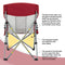 KingCamp 2 Pack Camping Chair for Adults with Arm Rest and Cup Holder Portable Camping Chair Support 300LBS Heavy Duty Folding Camp Chair for Lawn Outdoor Sports Travel (Red&Gray)